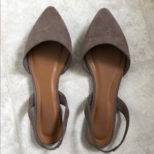 Taupe Bamboo Faux Suede Flats